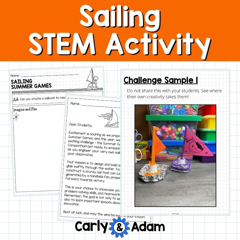 Sailing STEM Activity Wind Powered Sailboat Regatta Sink or Float Experiment — preview 7