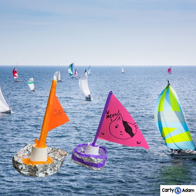 Sailing STEM Activity Wind Powered Sailboat Regatta Sink or Float Experiment — preview 9