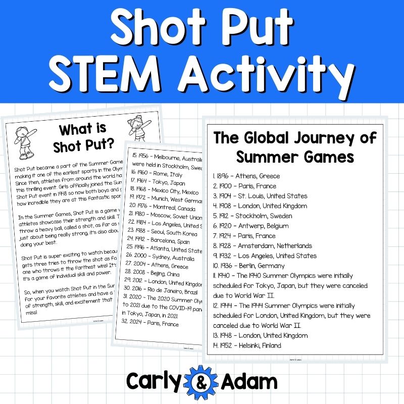 Summer Games 2024 Shot Put STEM Activity Track and Field Engineering — preview 13
