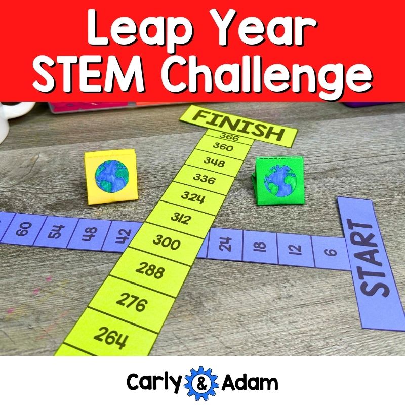 Leap Day Leap Year 2024 STEM Activity Origami Earth Racers, Astronomy Lesson — preview 1