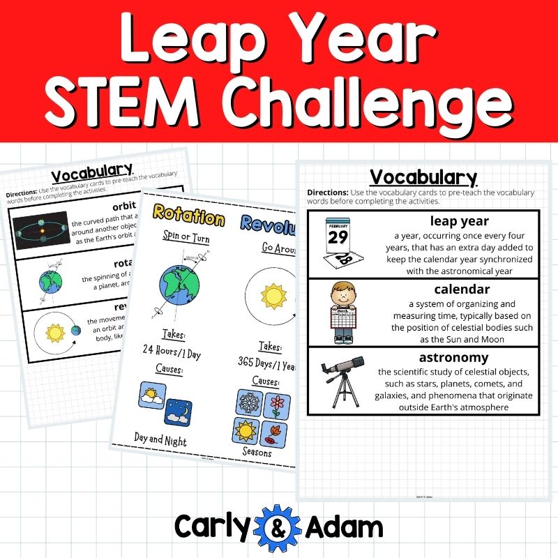 Leap Day Leap Year 2024 STEM Activity Origami Earth Racers, Astronomy Lesson — preview 7