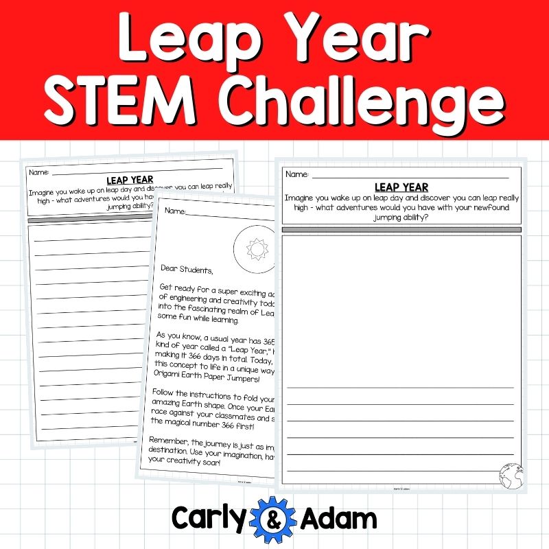 Leap Day Leap Year 2024 STEM Activity Origami Earth Racers, Astronomy Lesson — preview 10