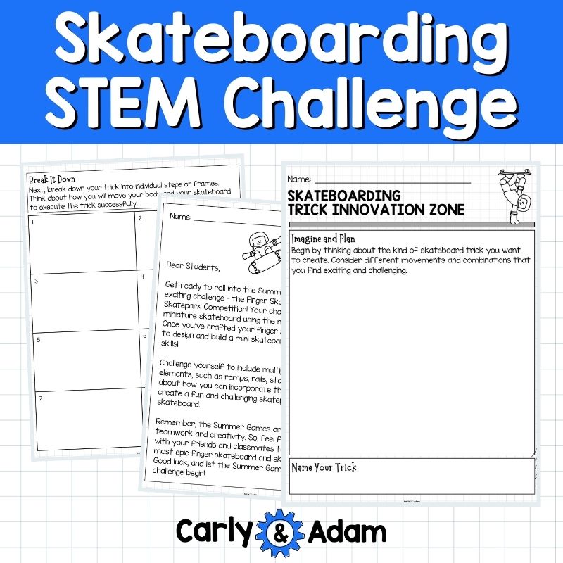 Summer Games 2024 Skateboarding STEM Activity Force and Motion Finger board — preview 8