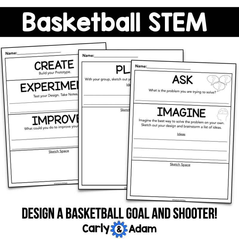 March Madness Basketball STEM Activity Build a Hoop and Ball Game — preview 6