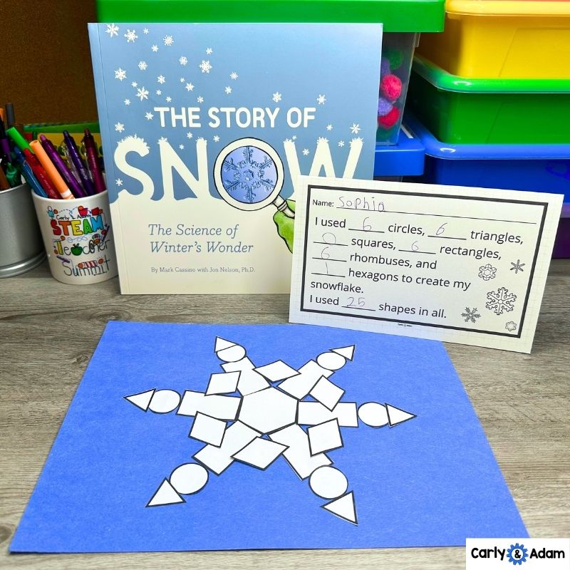 The Story of Snow Snowflakes Winter STEM Activity 2D Shapes — preview 2