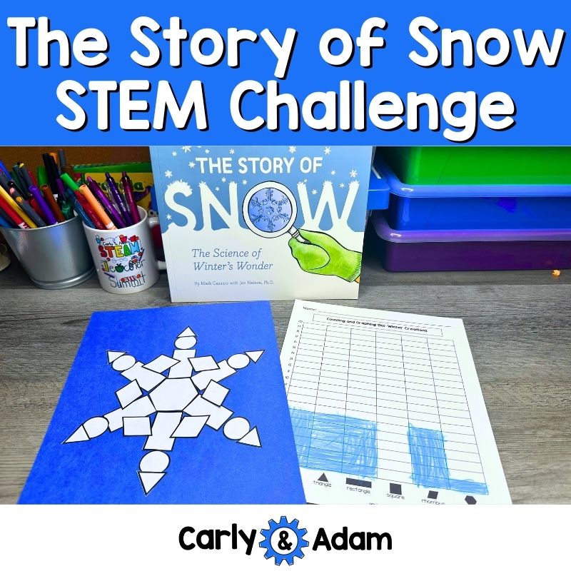 The Story of Snow Snowflakes Winter STEM Activity 2D Shapes — preview 1