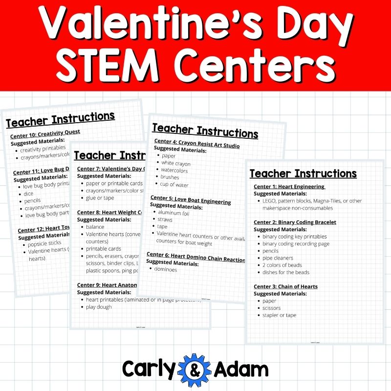 Valentine's Day STEM Centers Valentine's Cards, Creativity, Hearts, Party — preview 5
