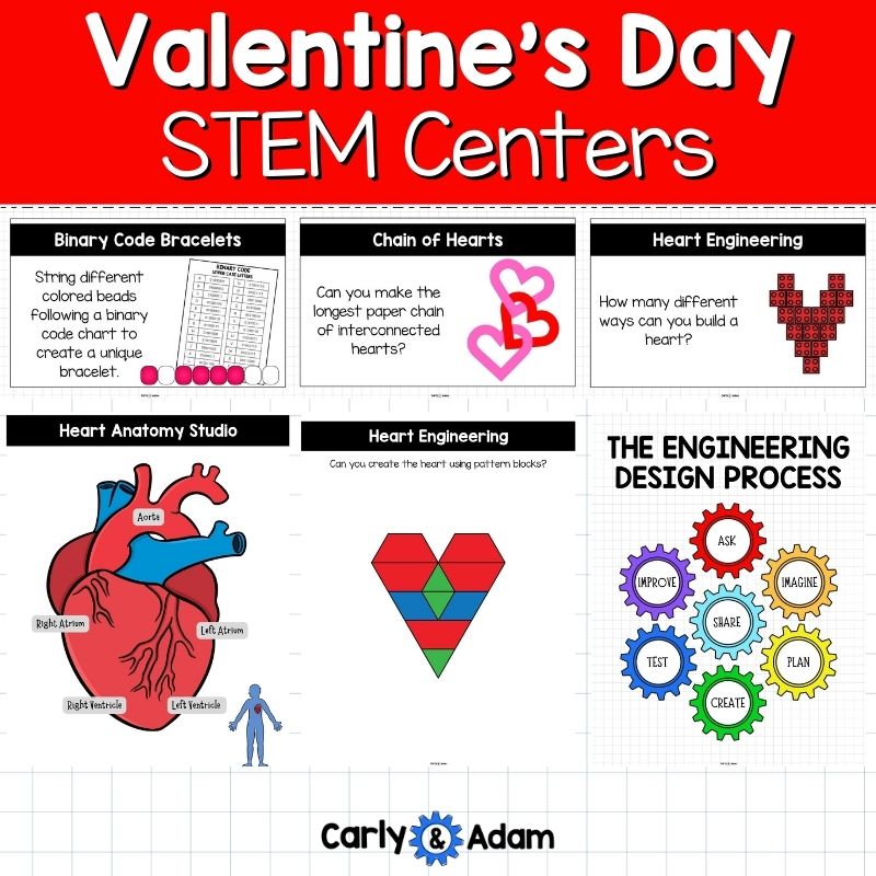 Valentine's Day STEM Centers Valentine's Cards, Creativity, Hearts, Party — preview 10