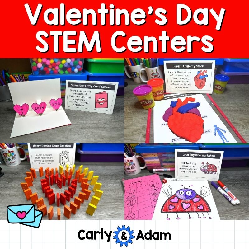 Valentine's Day STEM Centers Valentine's Cards, Creativity, Hearts, Party — preview 1