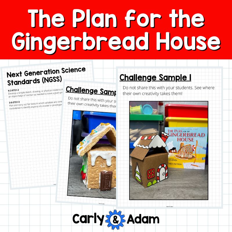 The Plan for the Gingerbread House Read Aloud Christmas STEM Activity — preview 2