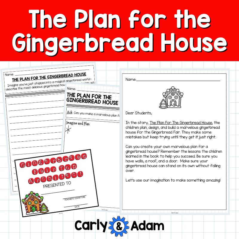 The Plan for the Gingerbread House Read Aloud Christmas STEM Activity — preview 5