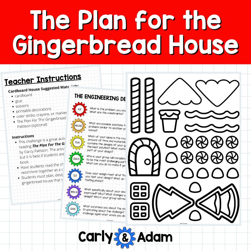 The Plan for the Gingerbread House Read Aloud Christmas STEM Activity — preview 7