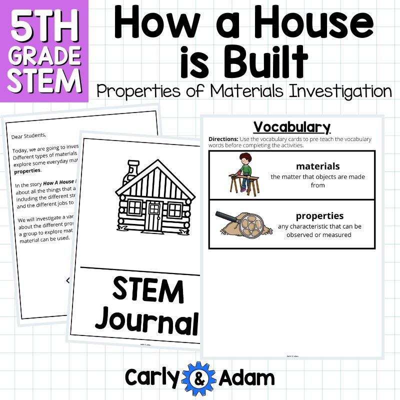 How a House is Built Read Aloud 5th Grade STEM Activity Properties of Materials — preview 5