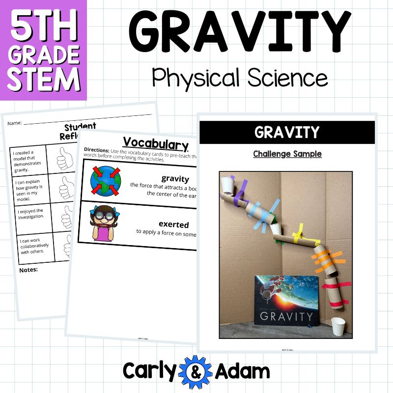 Gravity Read Aloud 5th Grade STEM Activity NGSS 5-PS2-1 (Marble Run) — preview 5