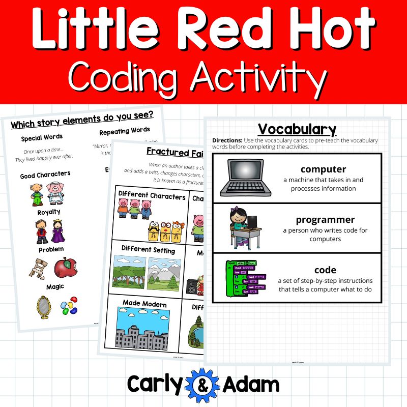Little Red Hot Fractured Fairy Tale Coding Activity — preview 2