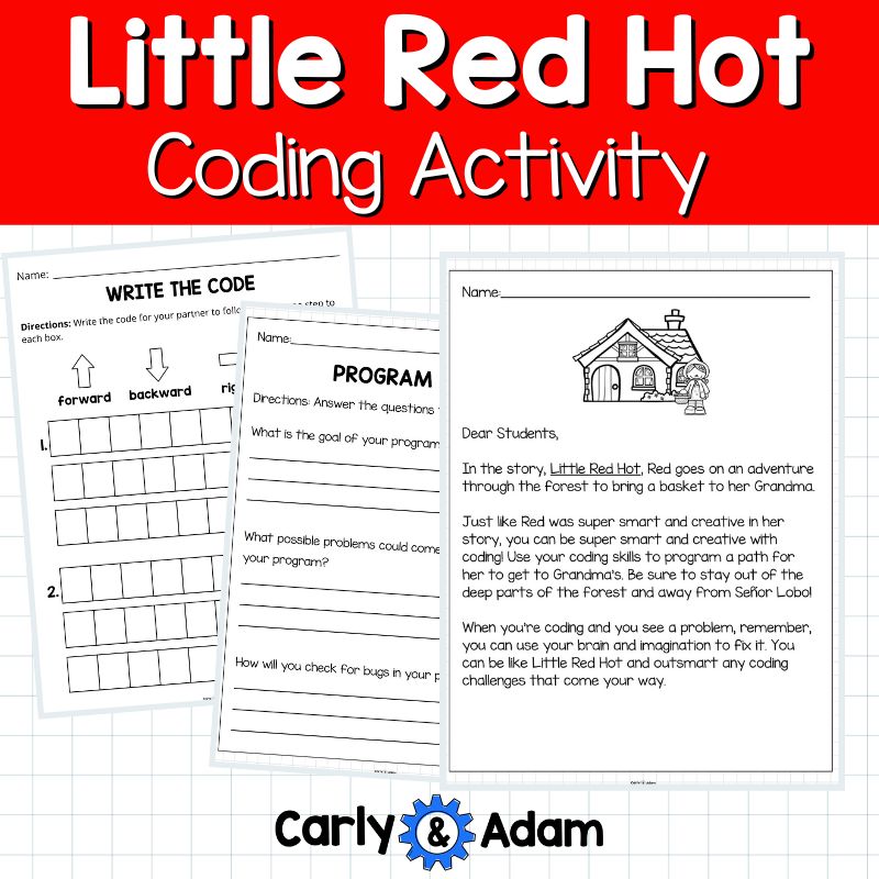 Little Red Hot Fractured Fairy Tale Coding Activity — preview 4