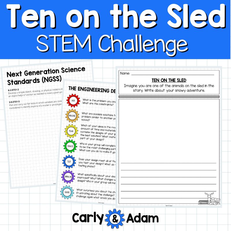 Ten on the Sled Read Aloud Winter STEM Activity — preview 4
