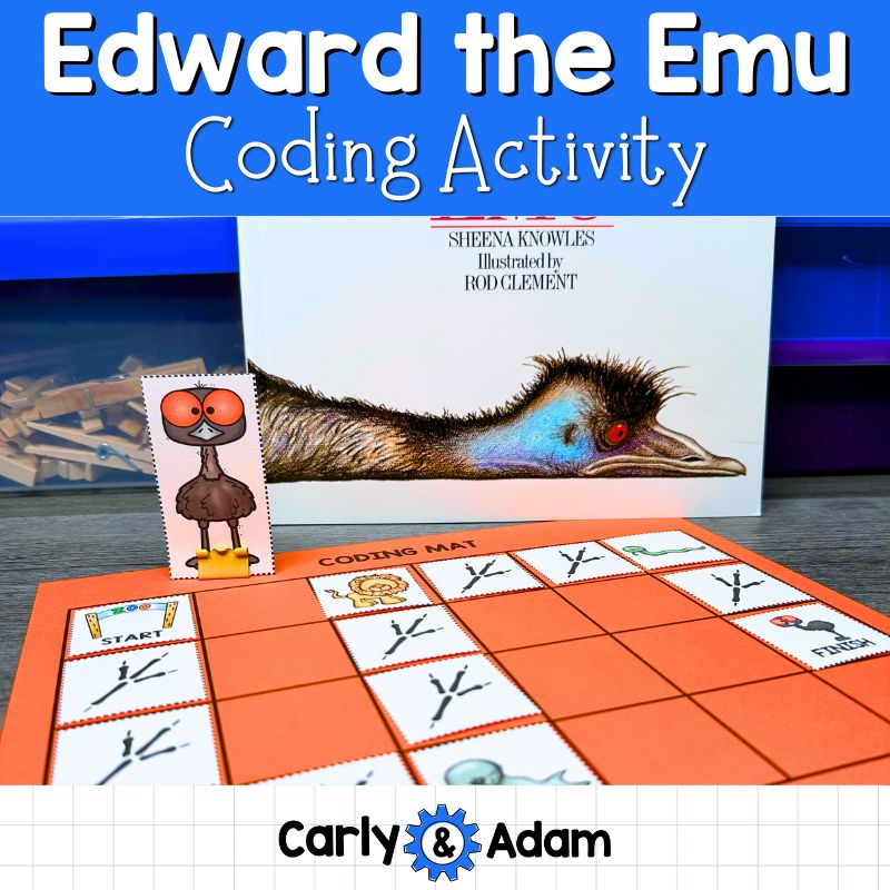 Edward the Emu Read Aloud Unplugged Coding Activity - Robots Optional — preview 1
