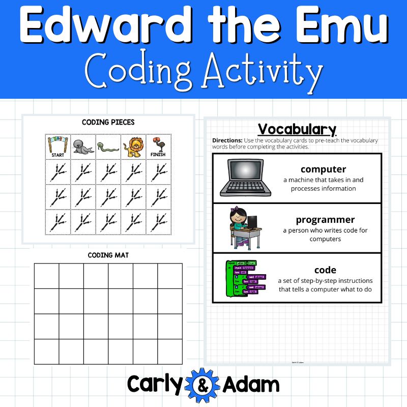 Edward the Emu Read Aloud Unplugged Coding Activity - Robots Optional — preview 4