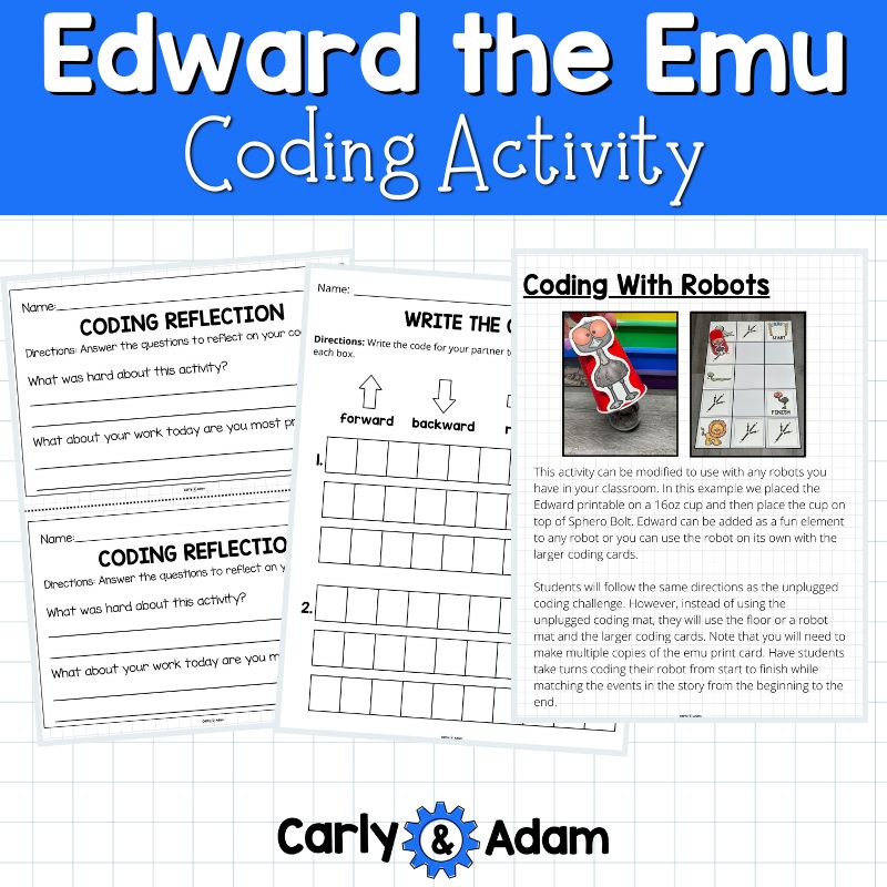 Edward the Emu Read Aloud Unplugged Coding Activity - Robots Optional — preview 8