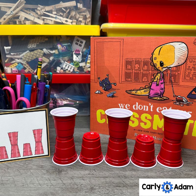 We Don't Eat Our Classmates Activity Read Aloud STEM Cards, Craft — preview 5