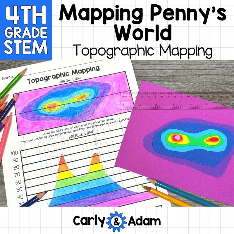 4th Grade Science Mapping Penny's World Read Aloud STEM Challenge Topography — preview 1