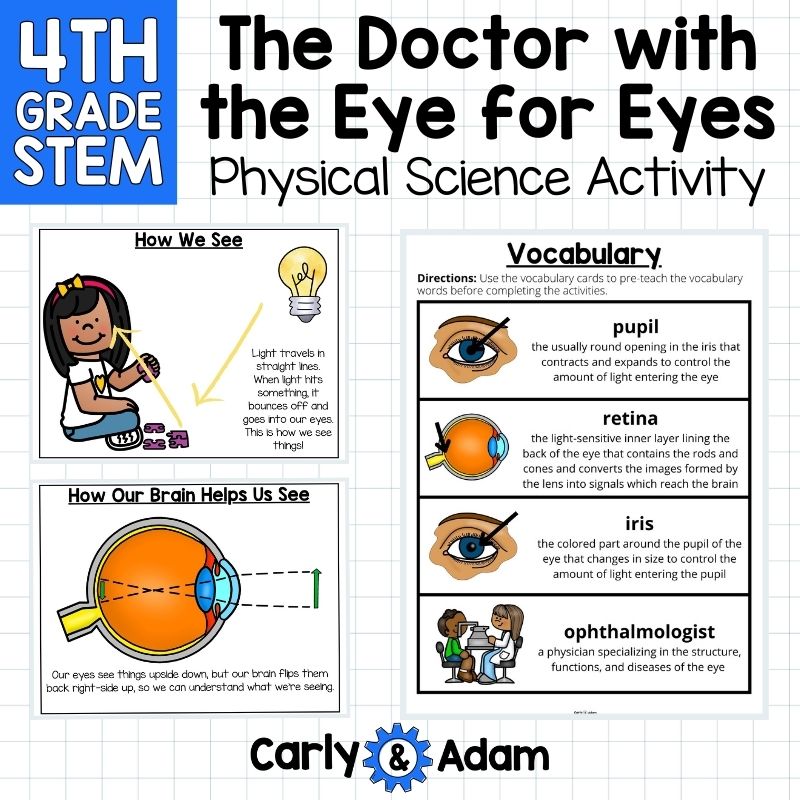4th Grade Science The Doctor with an Eye for Eyes Read Aloud STEM Challenge — preview 4