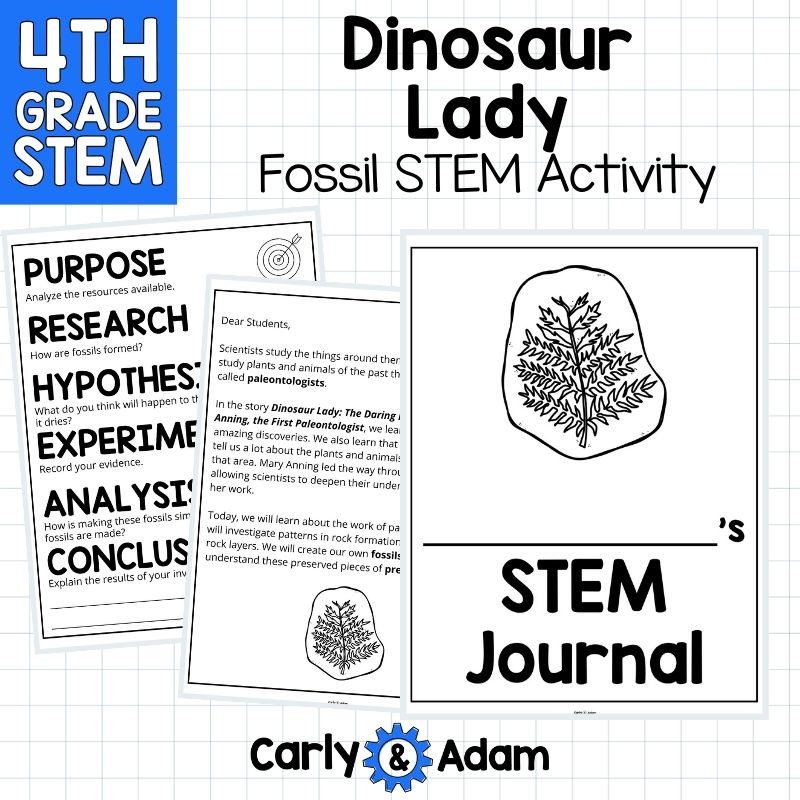 4th Grade Science Dinosaur Lady Read Aloud STEM Challenge Make Fossils — preview 5