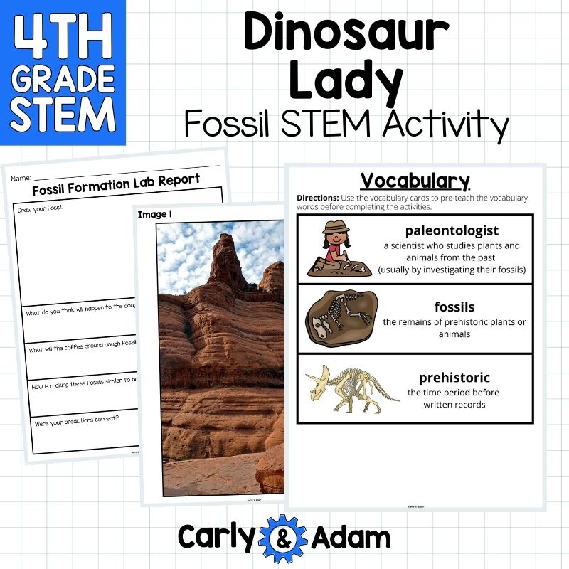 4th Grade Science Dinosaur Lady Read Aloud STEM Challenge Make Fossils — preview 7