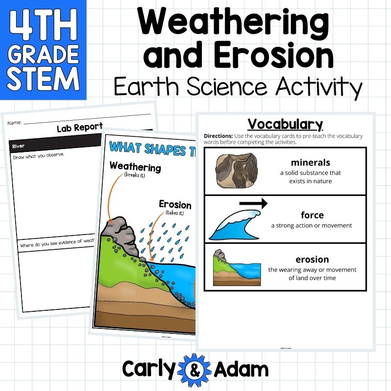 4th Grade Science Weathering and Erosion STEM Challenge What Shapes the Land — preview 6