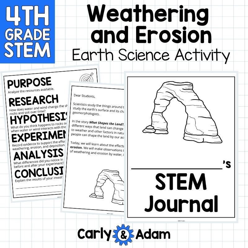 4th Grade Science Weathering and Erosion STEM Challenge What Shapes the Land — preview 7