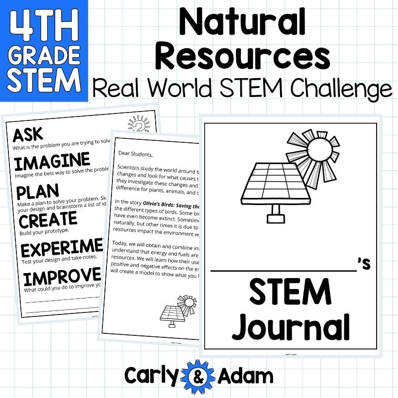 4th Grade Science Renewable and Non-renewable Resources STEM Challenge — preview 5