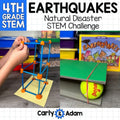 4th Grade Science Earthquakes Natural Disasters STEM Challenge, Worksheets — preview 1