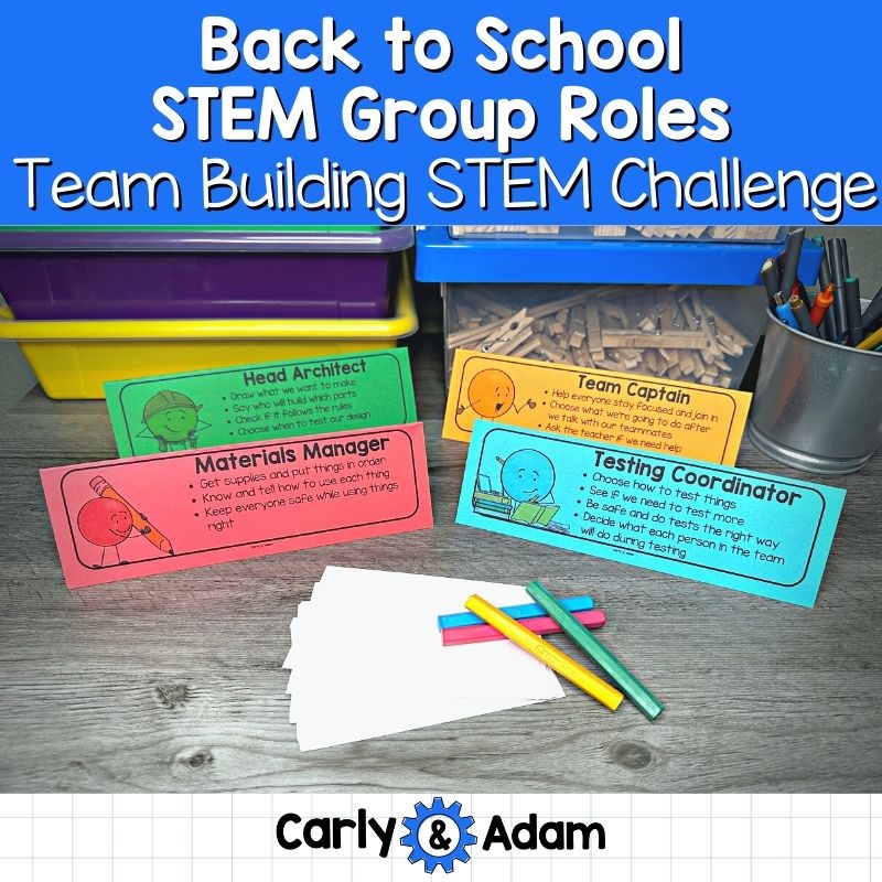 Back to School Team Building Activities STEM Challenge with Group Roles — preview 1