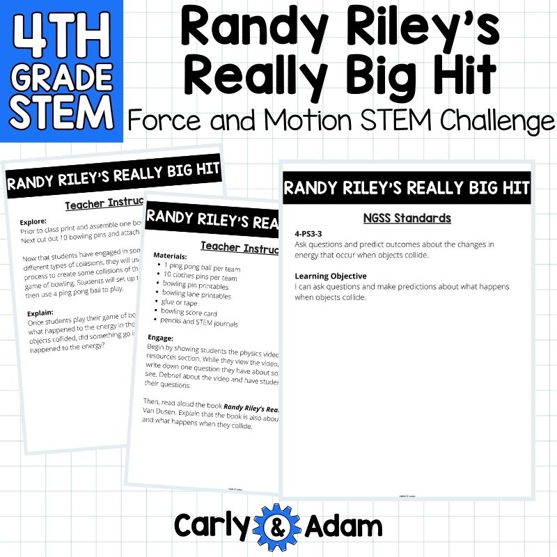 4th Grade Science Randy Riley's Big Really Hit Force and Motion STEM Challenge — preview 2