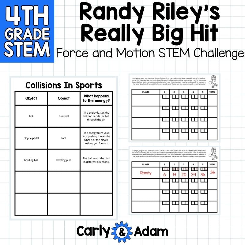 4th Grade Science Randy Riley's Big Really Hit Force and Motion STEM Challenge — preview 7