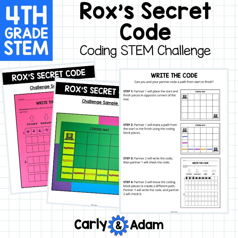 4th Grade Coding Activity Rox's Secret Code Read Aloud STEM Challenge — preview 4