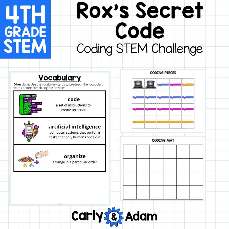 4th Grade Coding Activity Rox's Secret Code Read Aloud STEM Challenge — preview 6
