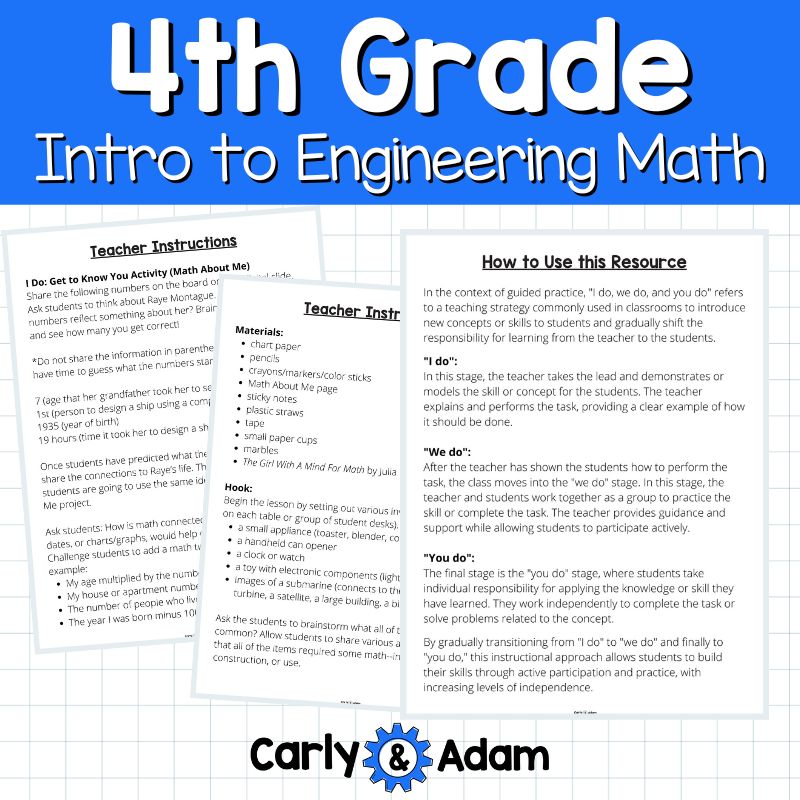 Intro to 4th Grade Math Lesson, Math About Me, Math Procedures, and Math Centers — preview 3