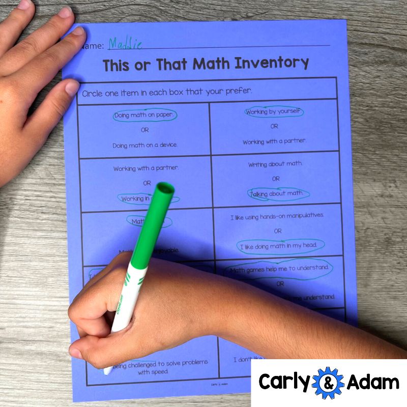 Intro to 4th Grade Math Lesson, Math About Me, Math Procedures, and Math Centers — preview 13