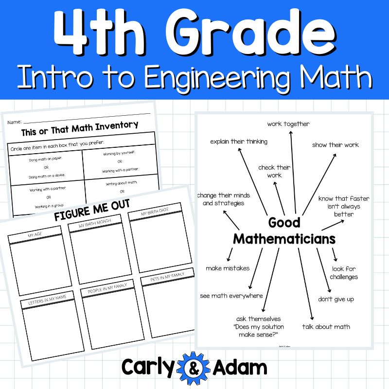 Intro to 4th Grade Math Lesson, Math About Me, Math Procedures, and Math Centers — preview 17