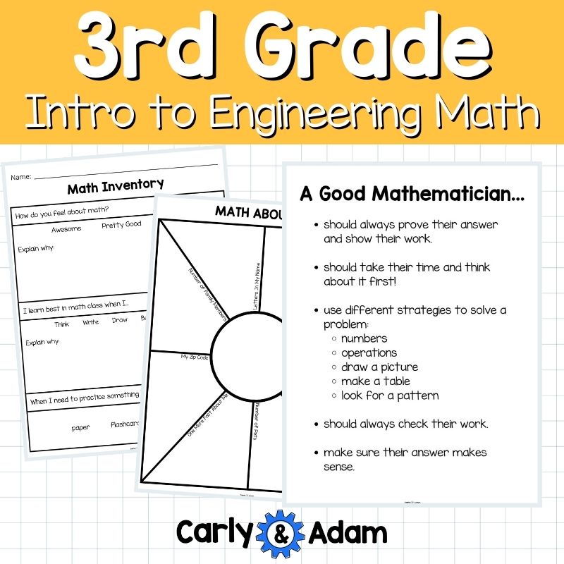Intro to 3rd Grade Math Lesson Math About Me, Math Centers — preview 6