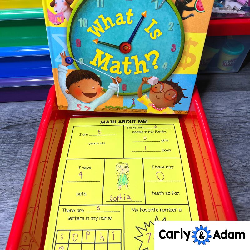 Intro to Kindergarten Math Counting and Numbers Math About Me Lesson — preview 3