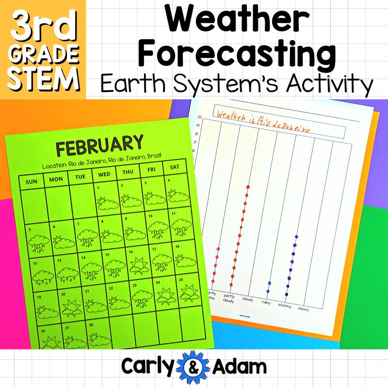 Weather Forecasting Graphs and Charts 3rd Grade STEM Activity NGSS 3-ESS2-1 — preview 1