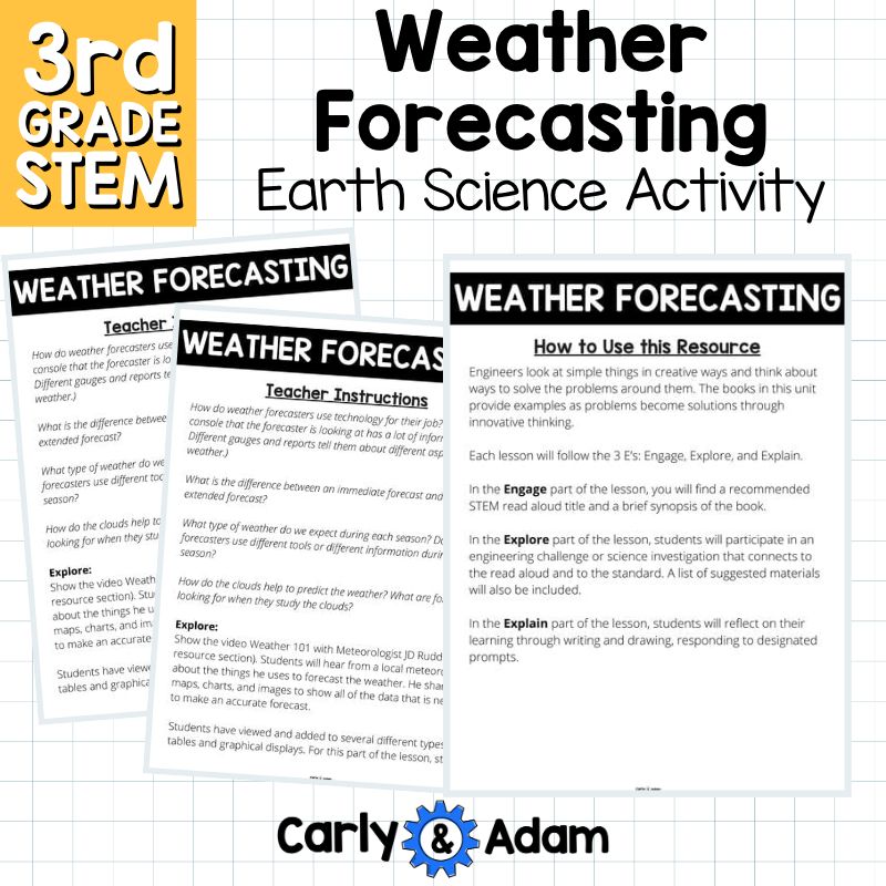 Weather Forecasting Graphs and Charts 3rd Grade STEM Activity NGSS 3-ESS2-1 — preview 14