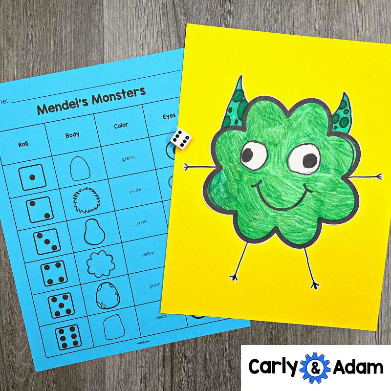 Gregor Mendel Monster Traits 3rd Grade STEM Activity NGSS Heredity 3-LS3-2 — preview 7