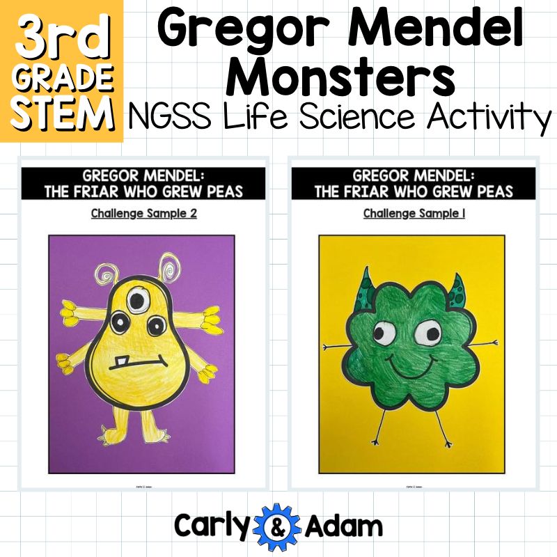 Gregor Mendel Monster Traits 3rd Grade STEM Activity NGSS Heredity 3-LS3-2 — preview 9