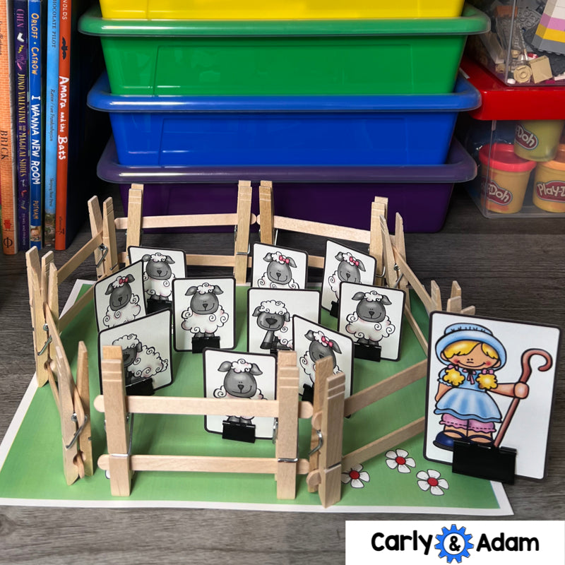 Little Bo Peep Nursery Rhyme STEM Activity - Build a Fence for Sheep — preview 3
