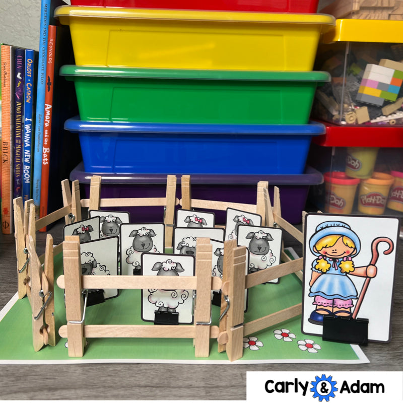 Little Bo Peep Nursery Rhyme STEM Activity - Build a Fence for Sheep — preview 4