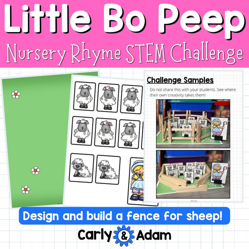 Little Bo Peep Nursery Rhyme STEM Activity - Build a Fence for Sheep — preview 10